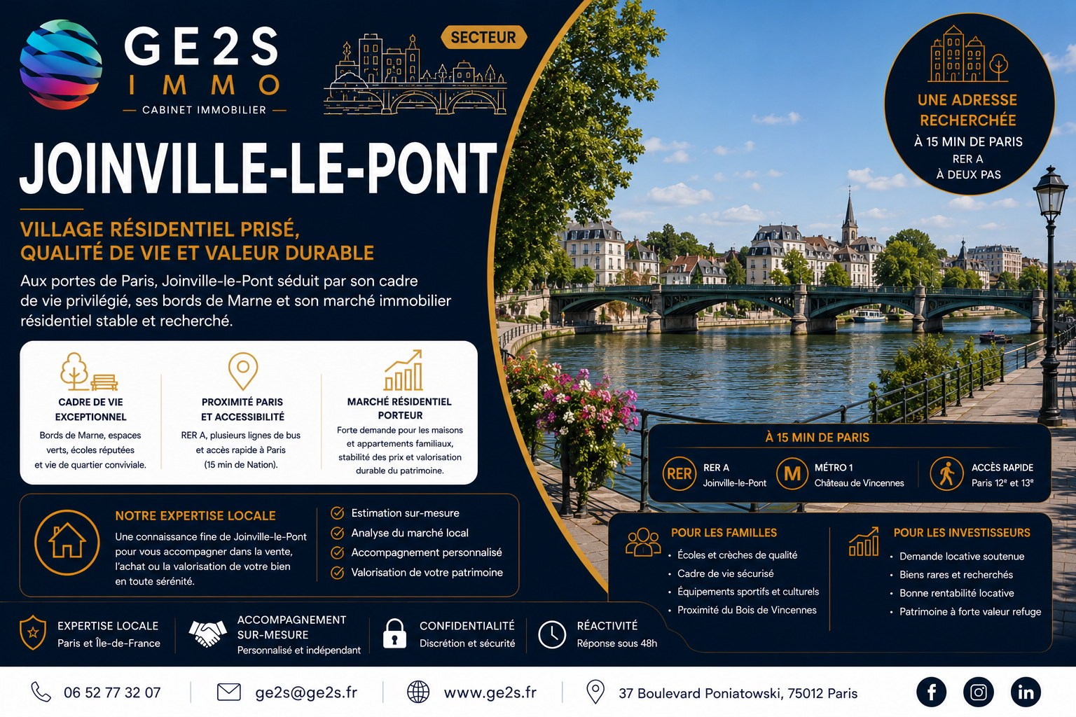 Joinville-le-Pont — visuel secteur GE2S IMMO