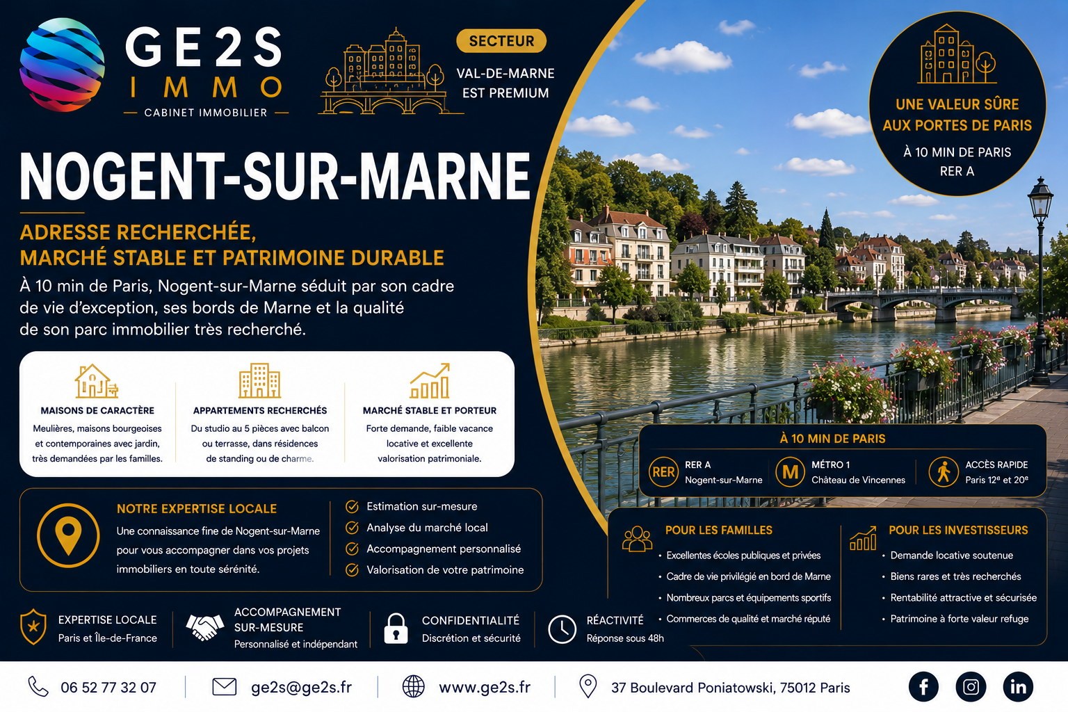 Nogent-sur-Marne — visuel secteur GE2S IMMO