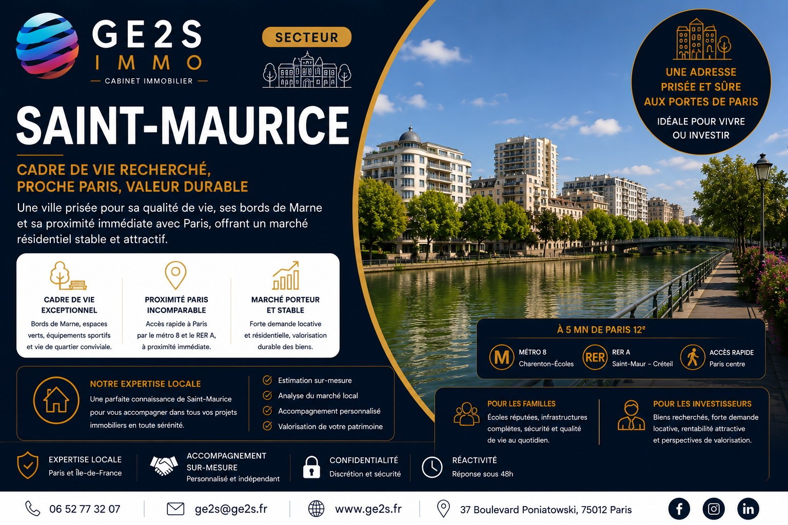 Saint-Maurice — visuel secteur GE2S IMMO